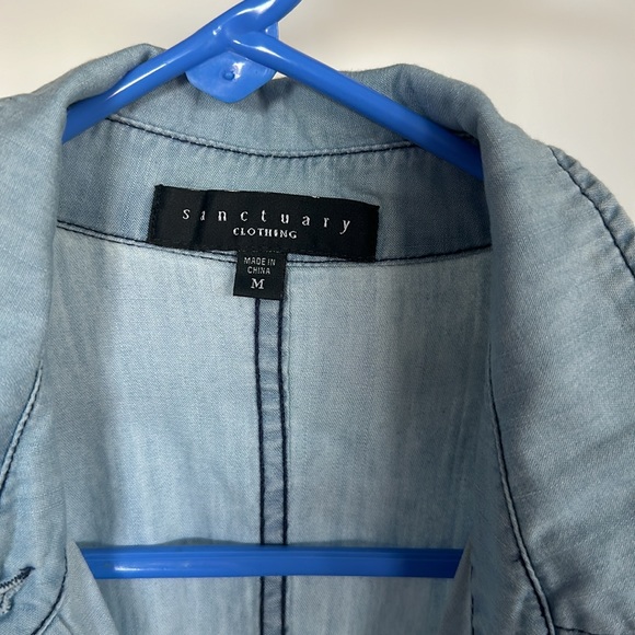 Sanctuary clothing chambray long sleeve top - Picture 2 of 3